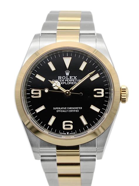 rolex explorer two tone price